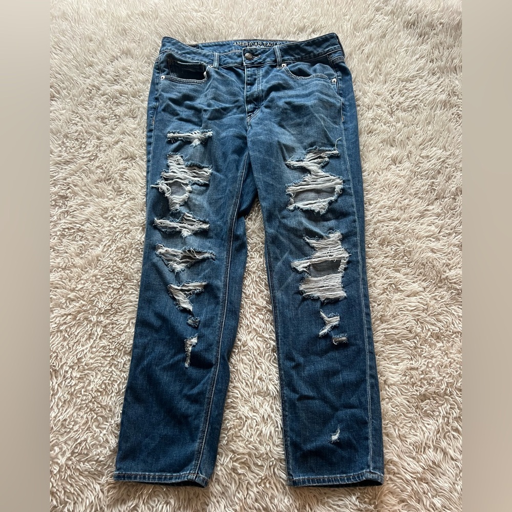 American Eagle Tomgirl Ripped Jeans - Picture 2 of 9